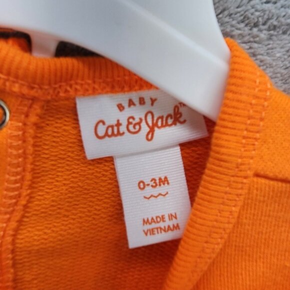 Girls Cat & Jack Little Pumpkin Sweatshirt & Legging Set Halloween 0-3 Months - Picture 4 of 11